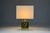 Metal 1970s Italian Engraved Brass Table Lamp With Fabric Shade For Sale - Image 7 of 7