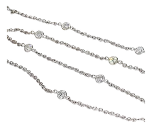 18k White Gold Penny Preville "Diamonds by the Yard" Necklace - 16.5in