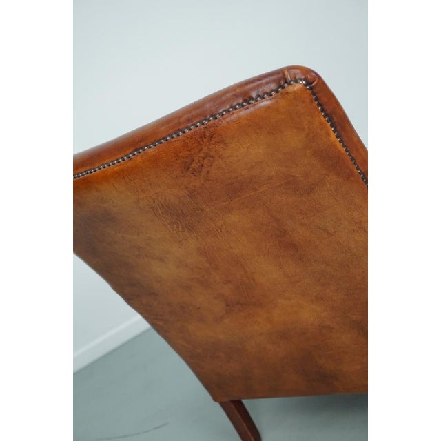 Vintage Dutch Cognac Leather Club Chair, 1970s For Sale - Image 9 of 15