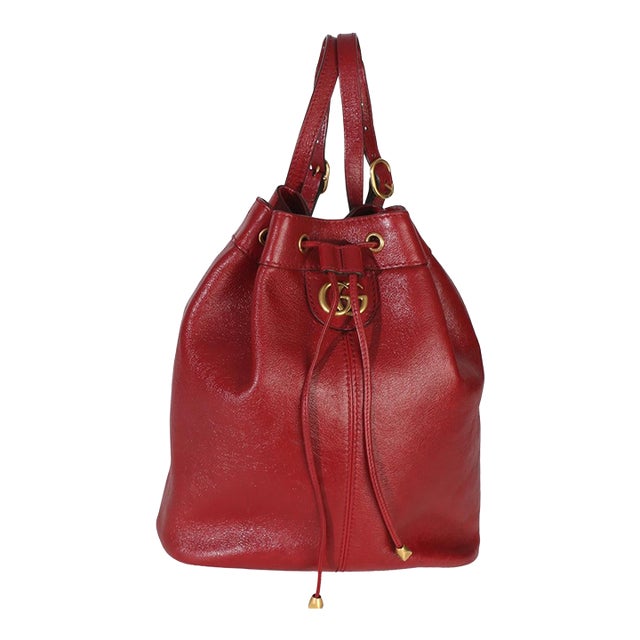 Red Piuma Lux Energy Medium Re(Belle) Bucket Backpack For Sale