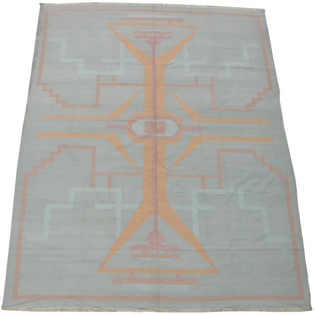 1900s Antique Dhurie Traditional Rug For Sale - Image 4 of 6