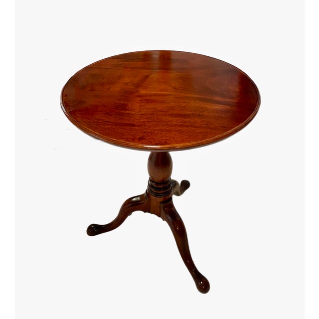 A wonderful Philadelphia style birdcage tilt top table, circa late 1700s. Luminous old growth top with dish edge. Original...