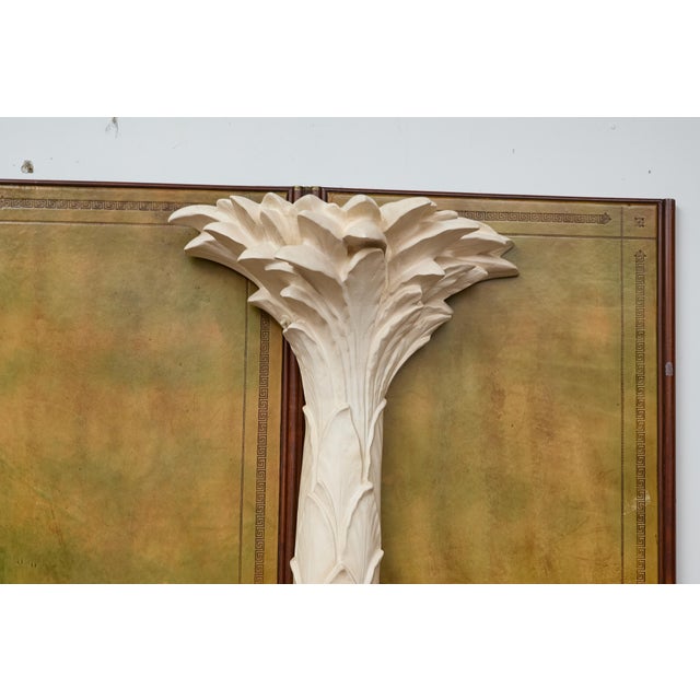 Wood Mid 20th Century Hollywood Regency Palm Tree Wall Torchères, Dorothy Draper Inspired - a Pair For Sale - Image 7 of 12