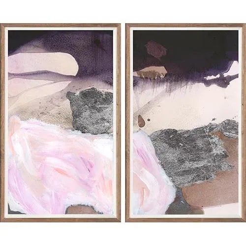 ZBC House Quartz Diptych White is an abstract piece with thick textural brushstrokes that blend and overlap creating a...