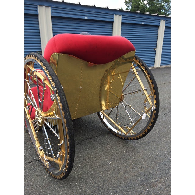 2000 - 2009 Modern Mattia Bonetti Red Chair Oversized Throne For Sale - Image 5 of 13