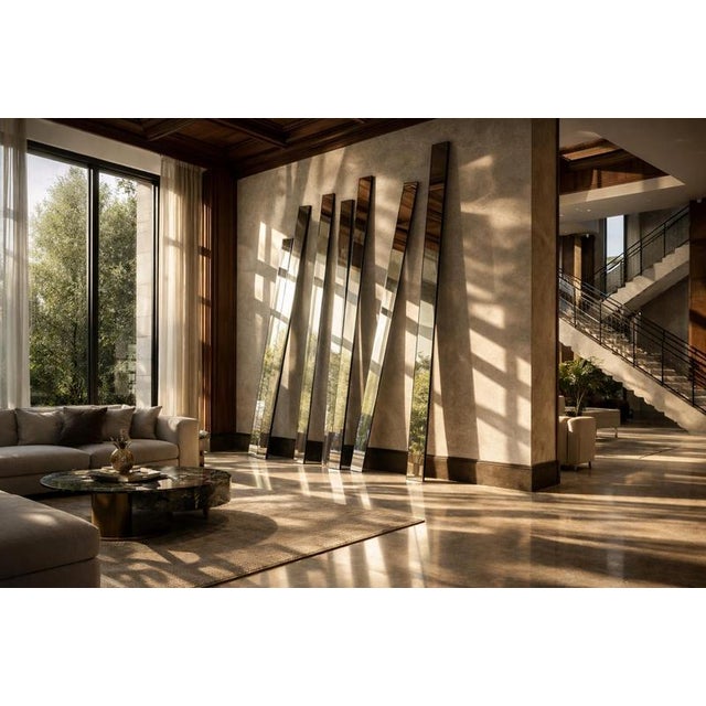 Not Yet Made - Made To Order Forest Silver Median Modular Wall Mirror by GTG Design Couture For Sale - Image 5 of 9