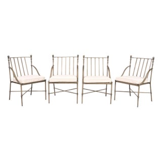 Set of Four Michael Taylor Montecito Patio Garden Dining Chairs For Sale