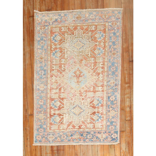 1920s Worn Heriz Rug - 2'11" x 4'1" For Sale - Image 9 of 18