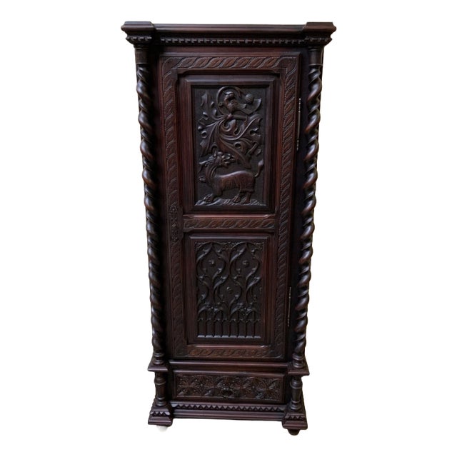 Antique Neo-Gothic Cabinet, 1880 For Sale