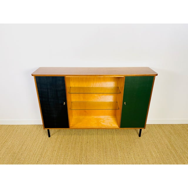 Vintage High Sideboard in Teak and Elm, 1960 For Sale - Image 10 of 11