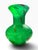 Mid-Century Modern Vintage Green Art Glass Vase | Emerald Green With Amber Inclusions | Sculptural For Sale - Image 3 of 6