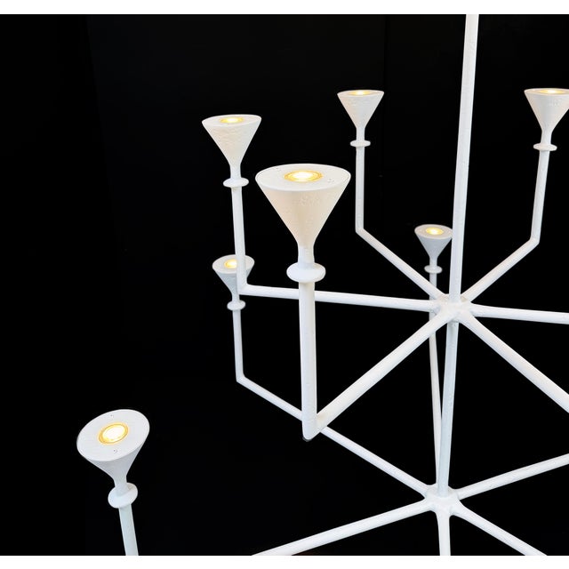 Bourgeois Boheme Atelier Plaster of Paris Uplight Chandelier, Vincennes Royal For Sale In Los Angeles - Image 6 of 10