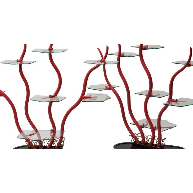 Vintage Étagère in Coral by Mario Giusti, 1960s, Italy, Set of 2 For Sale - Image 4 of 5