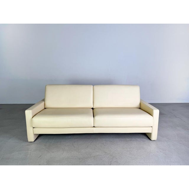 Postmodern Two-Seater Beige Ego G Leather Sofa from Rolf Benz For Sale - Image 3 of 11