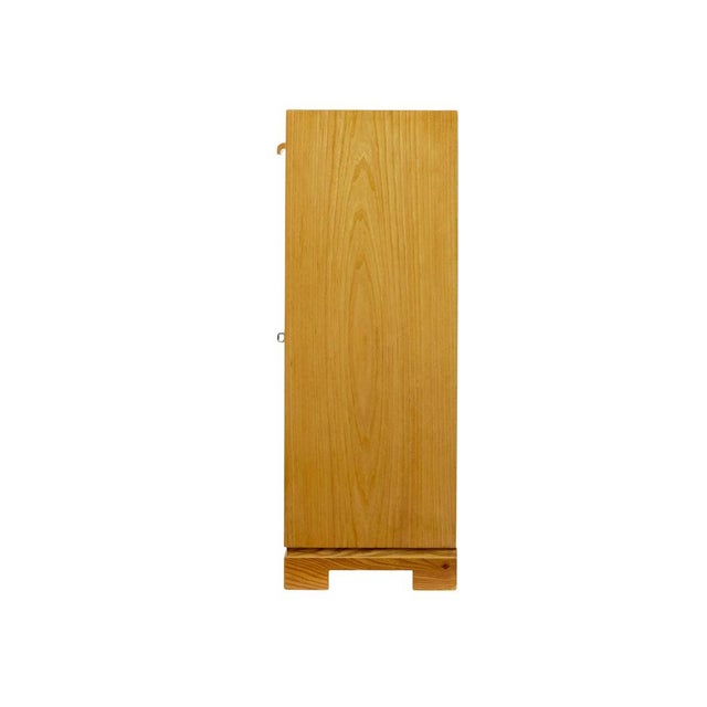 Mid-Century Modern Low Mid-Century Scandinavian Open Bookcase in Elm, 1950 For Sale - Image 3 of 10