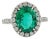 Gia Brazilian Paraiba Tourmaline Oval and Diamond Ring in Platinum, Size 6.5 For Sale