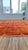 Terracotta Orange Carved Wool Moroccan Beni Mrirt Rug For Sale - Image 9 of 15