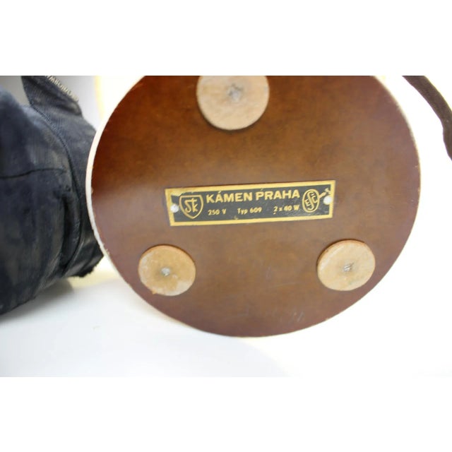 Copper Marble Table Lamp from Kámen Praha, 1950s For Sale - Image 8 of 12