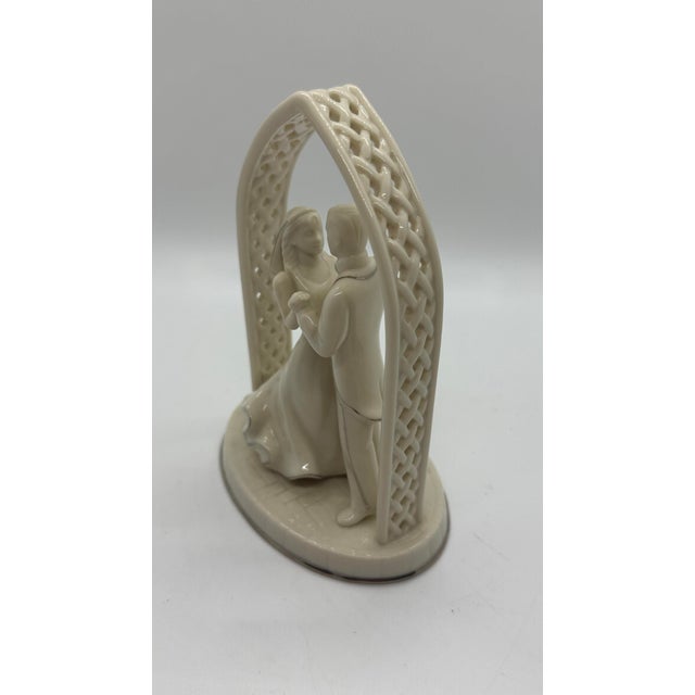 Lenox Lenox Wedding Promises Forever Yours Bride & Groom Cake Topper For Sale - Image 4 of 9