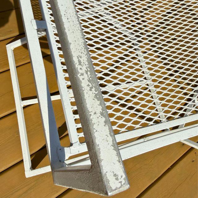 Mid 20th Century, White Metal Director Chairs, Styled After Salterini, Pair (2) For Sale - Image 13 of 18