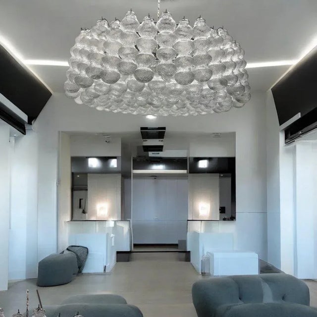 Large Bubble Chandelier in Murano Glass, 1980s For Sale - Image 8 of 13