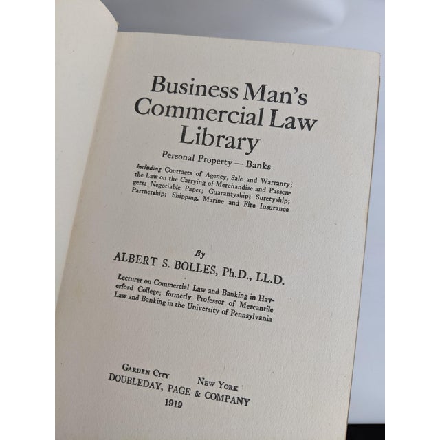 1919 Business Man’s Commercial Law Library Tan & Red Antique Books - Set of 5 For Sale - Image 13 of 14