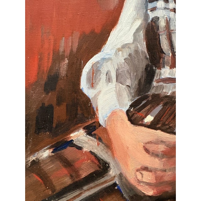 A vintage portrait by Lester J Clark (1912-1999), a Berkshires regional artist.