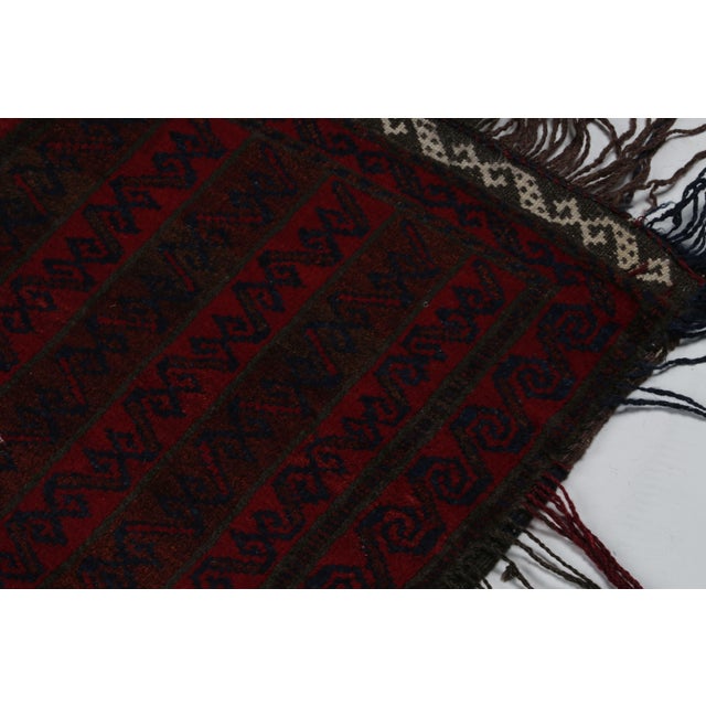 Rug & Kilim 1950s Vintage Baluch Persian Rug in Brown, Red & Blue Patterns by Rug & Kilim For Sale - Image 4 of 8