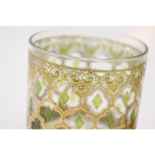 Vintage Set of Old Fashioned Valencia by Culver With 22-Karat Gold For Sale - Image 12 of 14