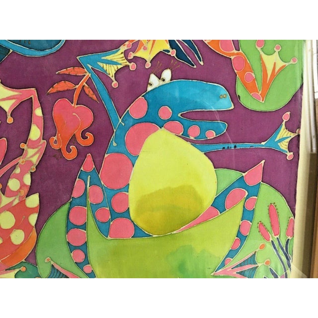 Vintage Batik Painting by Lilia Kim Signed & Framed For Sale - Image 4 of 8