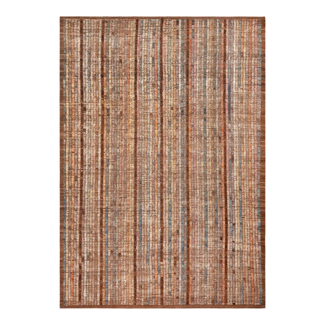 Nazmiyal Collection Modern Striped Design Rug For Sale