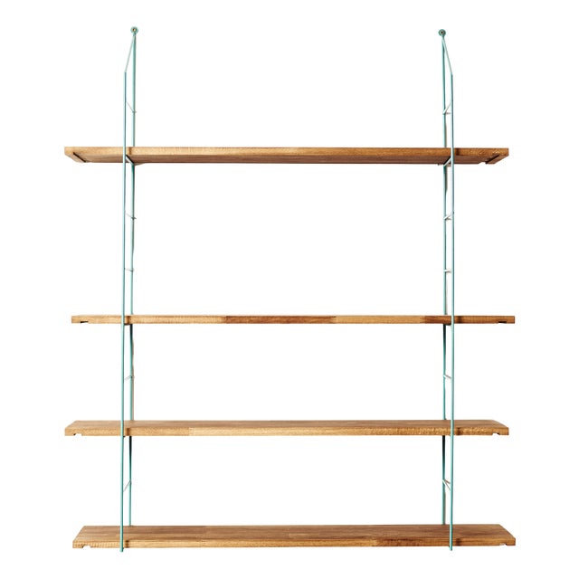 String Shelves with Wooden Shelves, 1970s For Sale