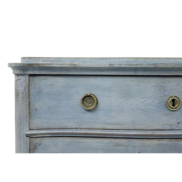 Swedish Painted Serpentine-Shaped Chest of Drawers, 1880, Set of 2 For Sale - Image 9 of 10