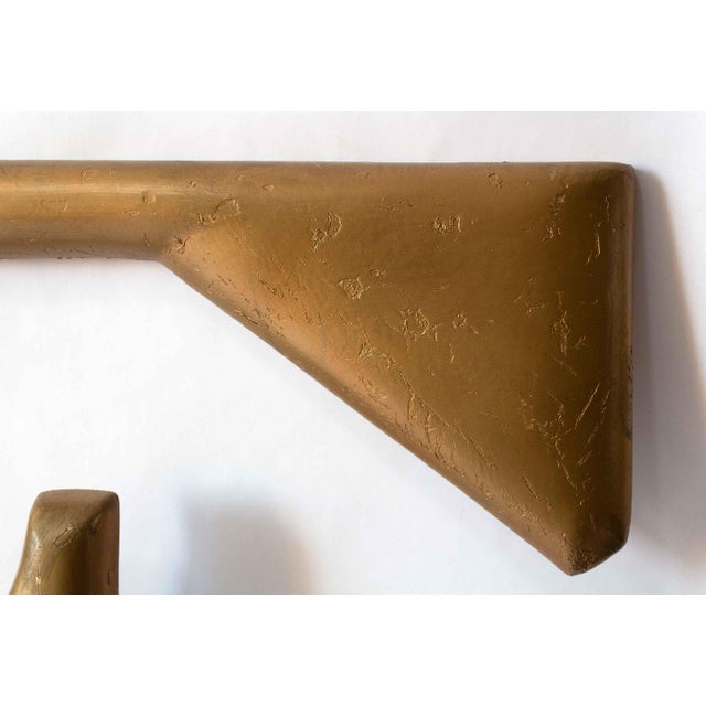 Mid Century Gold Letter F For Sale - Image 4 of 5
