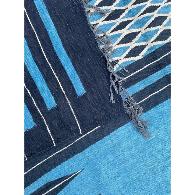 Mid-Century Scandinavian Flat Rug Kilim For Sale - Image 17 of 18