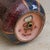 Textile Italian Patterned Ceramic Table Lamp with Shade, 1990s For Sale - Image 7 of 7