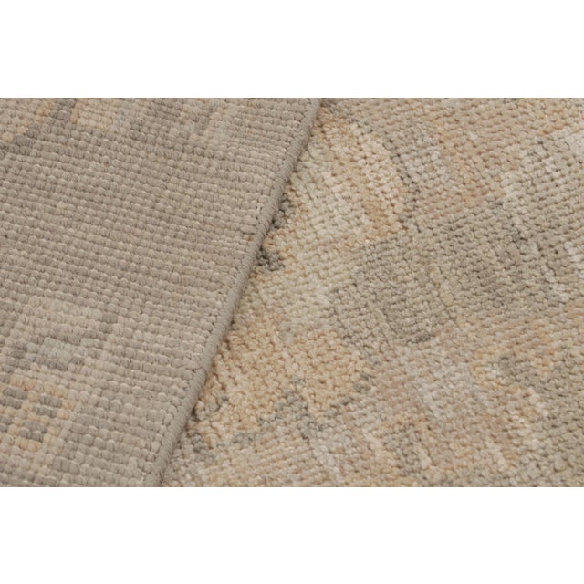 Textile Rug & Kilim’s Oushak Style Rug in Gray and Beige With All Over Floral Pattern For Sale - Image 7 of 7