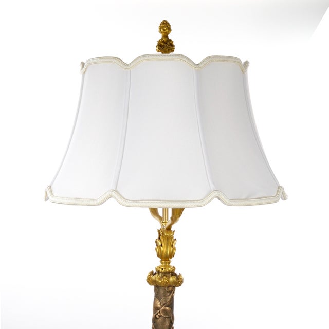 Gilt-Bronze & Carved Wood Floor Lamp, Made in Italy, Mid-to-Late 19th Century For Sale - Image 14 of 16
