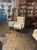 19th C. French Louis XVI Carved and Painted Bergere For Sale - Image 10 of 10
