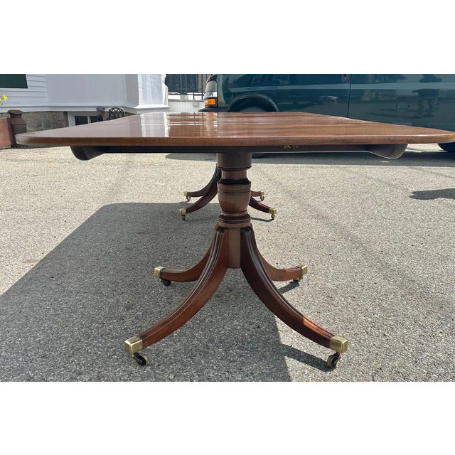 Early 19th Century 19th Century English Regency Mahogany Two Pedestal Dining Table For Sale - Image 5 of 5