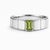 SIlver, Gold Round Peridot Ring For Men's. Mens Solitaire Peridot Ring. Emerald Cut Peridot Ring. Metal: 925 silver plus...