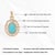 Art Deco 1.43ct Turquoise & Baguette Diamond Halo Pendant in 14k Gold For Sale - Image 12 of 14