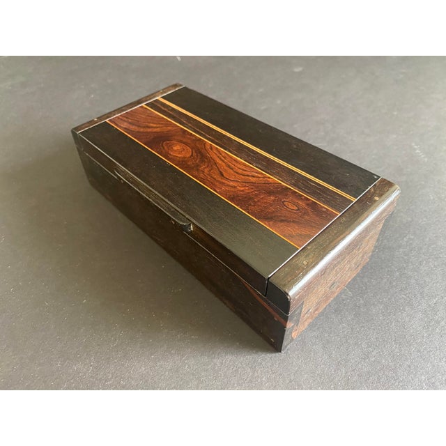 1960s Mid Century American Studio Craft Solid Ebony and Rosewood Box For Sale - Image 11 of 11