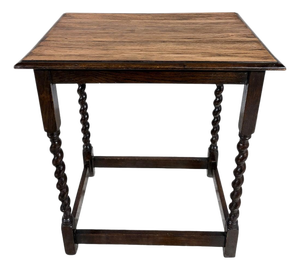 Vintage Oak Barley Twist Side Table