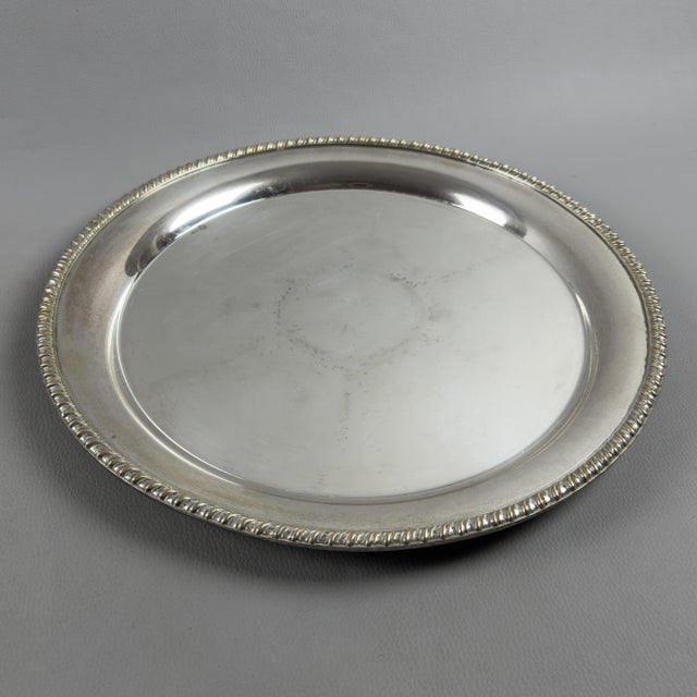 Silver Vintage Cut Crystal and Silver Plated Appetizer Tray, 1960s For Sale - Image 8 of 12