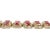 1940s Vintage Gilded Ruby Glass Link Bracelet 1940s For Sale - Image 5 of 8