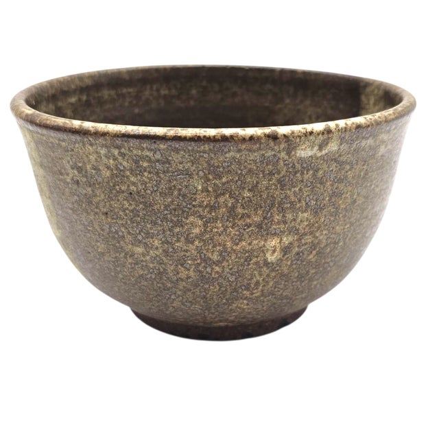 Japanese Mingei Stoneware Chawan Bowls, Rustic Iron Oxide Fired, Set of Three For Sale - Image 10 of 13