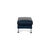 Animal Skin Clarus Pouf in Blue Leather from FSM For Sale - Image 7 of 10