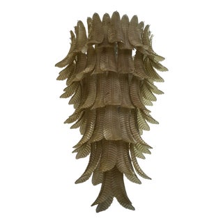 Mid-Century Murano Round Smoky Art Glass Chandeliers and Pendant For Sale