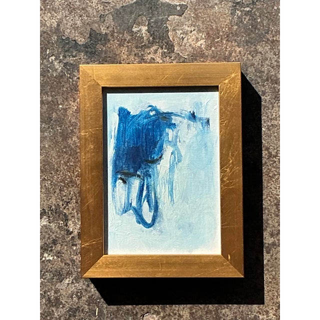 Vintage Original Abstract Oil Painting on Board For Sale - Image 11 of 12